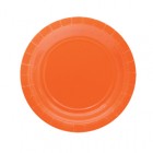 Piatti piani Ecocolor - Ø18cm - biodegradabile - arancione - Big Party - conf. 25 pezzi
