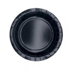 Piatti piani Ecocolor - Ø18cm - biodegradabile - nero - Big Party - conf. 25 pezzi