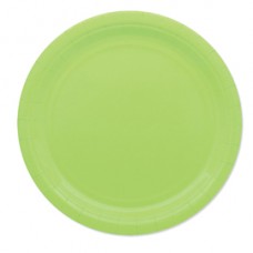 Piatti piani Ecocolor - Ø24cm - biodegradabile - verde mela - Big Party - conf. 25 pezzi