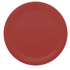 Piatti piani Ecocolor - Ø24cm - biodegradabile - rosso intenso - Big Party - conf. 25 pezzi