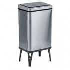 Gettacarte pieghevole Houdini - con coperchio - 35,5 x 26 x 71,5 cm - 40 L - acciaio inox - Medial
