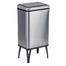 Gettacarte pieghevole Houdini - con coperchio - 35,5 x 26 x 71,5 cm - 40 L - acciaio inox - Medial