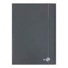 Cartella 3 lembi con elastico - A4 - dorso piatto - grigio scuro - BM