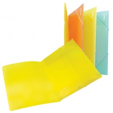 Cartella 3 lembi con elastico angolare Spring - A4 - dorso piatto - colori assortiti - Colorosa