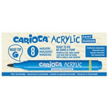 Marcatore Paint Marker acrilico - punta maxi - rosso - Carioca - conf. 8 pezzi