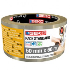 Nastro adesivo - 5 cm x 66 m - PLP - standard - trasparente - Geko