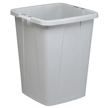 Bidone DURABIN - con maniglie - senza coperchio - 90 L - 52 x 61 x 49 cm - PP - grigio - Durable