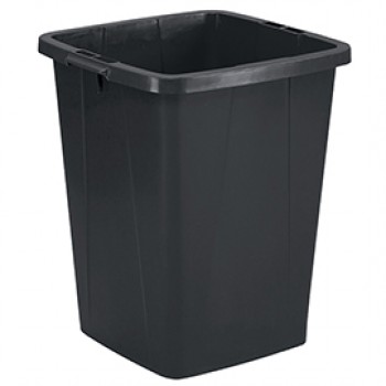 Bidone DURABIN - con maniglie - senza coperchio - 90 L - 52 x 61 x 49 cm - PP - nero - Durable Bidone DURABIN - con maniglie - senza coperchio - 90 L - 52 x 61 x 49 cm - PP - nero - Durable