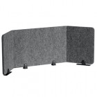 Pannello divisorio da scrivania EFFECT - feltro - pieghevole - 1,6 m - Durable