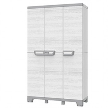 Armadio CAB102A sequoia - 3 ante - 102 x 39 x 172 cm - plastica - grigio - Terry