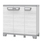 Armadio CAB102B sequoia - 3 ante - 102 x 39 x 93,5 cm - plastica - grigio - Terry