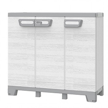 Armadio CAB102B sequoia - 3 ante - 102 x 39 x 93,5 cm - plastica - grigio - Terry