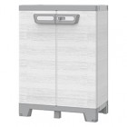 Armadio CAB680 sequoia - 2 ante - 68 x 39 x 93,5 cm - plastica - grigio - Terry