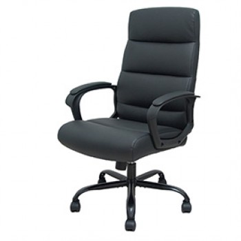 Poltrona direzionale Opti545 - con braccioli fissi e schenale alto - ecopelle - nero - Piqueras y Crespo Poltrona direzionale Opti545 - con braccioli fissi e schenale alto - ecopelle - nero - Piqueras y Crespo