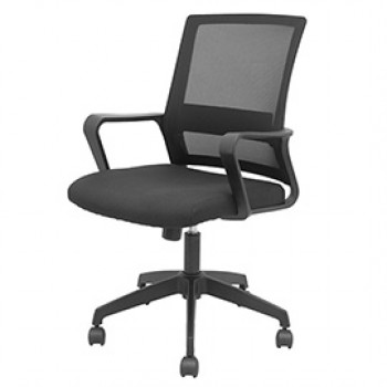 Seduta operativa Ergo 535 - con braccioli fissi e schienale in rete - nero - Piqueras y Crespo Seduta operativa Ergo 535 - con braccioli fissi e schienale in rete - nero - Piqueras y Crespo