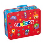 Valigetta in latta Color Kit - 80 pennarelli e album da colorare - Carioca