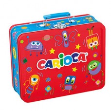 Valigetta in latta Color Kit - 80 pennarelli e album da colorare - Carioca