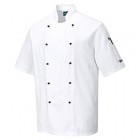 Giacca cuoco Kent - maniche corte - taglia XL - bianco - Portwest
