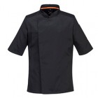 Giacca cuoco MeshAir Pro - maniche corte - taglia XL - nero - Portwest Giacca cuoco MeshAir Pro - maniche corte - taglia XL - nero - Portwest