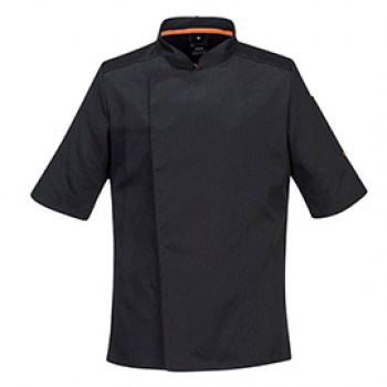 Giacca cuoco MeshAir Pro - maniche corte - taglia XXL - nero - Portwest
