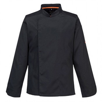 Giacca cuoco MeshAir Pro - maniche lunghe - taglia L - nero - Portwest Giacca cuoco MeshAir Pro - maniche lunghe - taglia L - nero - Portwest