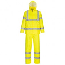Completo antipioggia HiVi - ripiegabile - impermeabile - XL - giallo fluo - Portwest