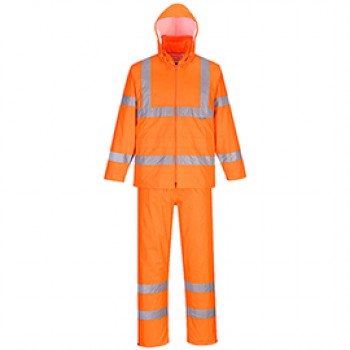 Completo antipioggia HiVi - ripiegabile - impermeabile - L - arancione fluo - Portwest