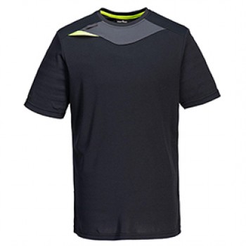 T-shirt DX4 - maniche corte - antibatterica - taglia XXL - nero - Portwest