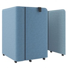 Ufficio compatto con ruote - scrivania ribaltabile - azzurro - Piqueras y Crespo