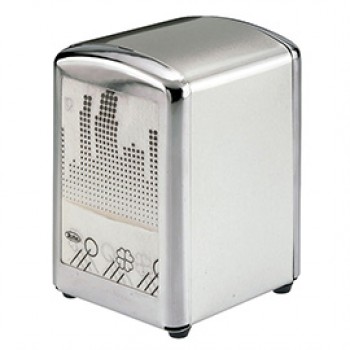 Dispenser tovaglioli da bar - 10x9x13 cm - argento - Leone