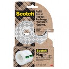 Dispenser di nastro adesivo - 2 rotoli Scotch Magic inclusi - acciaio - Scotch