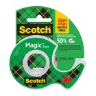 Nastro adesivo in chiocciola Magic 810 - 19 mm x 25m + 5m gratis - acrilico - trasparente - Scotch