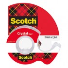 Nastro adesivo  in chiocciola Crystal 600 - 19 mm x 7,5m - acrilico - trasparente - Scotch