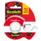 Nastro adesivo  in chiocciola Crystal 600 - 19 mm x 25 m + 5m gratis - acrilico - trasparente - Scotch
