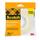 Nastro adesivo 508 -confezionato singolarmente -  19 mm x 33 m - PP - trasparente - Scotch - Conf. 8 rotoli