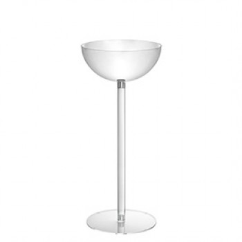 Espositore da terra con 1 semisfera contenitore - Ø 37,5 cm - altezza 90 cm - Tecnostyl