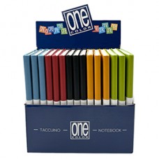 Taccuini One Color - A5 - rigata - 96 fogli - 70 gr - Blasetti - display 15 pezzi