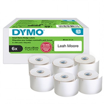 Rotolo 300 etichette LW 2234187 - 41 X 89 mm - carta - per nomi - bianco - Dymo - value pack 6 pezzi Rotolo 300 etichette LW 2234187 - 41 X 89 mm - carta - per nomi - bianco - Dymo - value pack 6 pezzi