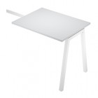 Allungo reversibile dx/sx Easy - 80x60cm - gamba inclinata - bianco