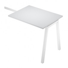 Allungo reversibile dx/sx Easy - 80x60cm - gamba inclinata - bianco