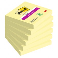 Blocco Post-it Super Sticky - 654-6SS-CY - 76 x 76 mm - giallo Canary - 90 fogli - Post-it - conf. 6 pezzi