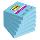Blocco Post-it Super Sticky - 654-6SS-BLU - 76 x 76 mm - blu - 90 fogli - Post-it - conf. 6 pezzi Blocco Post-it Super Sticky - 654-6SS-BLU - 76 x 76 mm - blu - 90 fogli - Post-it - conf. 6 pezzi