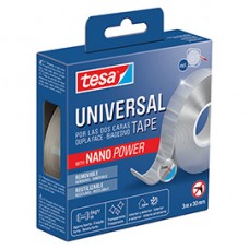 Nastro biadesivo Nano Power - 30 mm x 3 m - acrilico - trasparente - Tesa