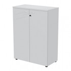 Armadio modulare - a 2 ante medio - 90 x 44 x 123 cm - grigio