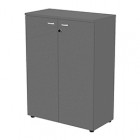 Armadio modulare - a 2 ante medio - 90 x 44 x 123 cm - antracite