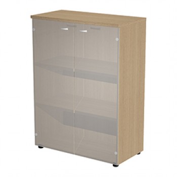 Armadio modulare - a 2 ante vetro - 90 x 44 x 123 cm - rovere Armadio modulare - a 2 ante vetro - 90 x 44 x 123 cm - rovere