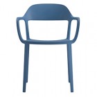 Seduta attesa Mina - con braccioli fissi - blu - Unisit