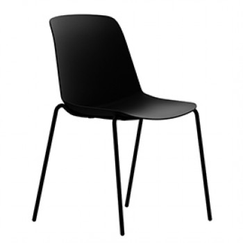 Seduta attesa Luna - 4 gambe - nero - Unisit Seduta attesa Luna - 4 gambe - nero - Unisit