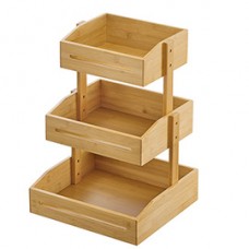 Espositore buffet - 3 piani - bamboo naturale - H 41cm - Leone