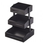 Espositore buffet - 3 piani - bamboo nero - H 41cm - Leone